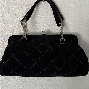Vera Bradley Black Quilted Chain-Handle Clutch